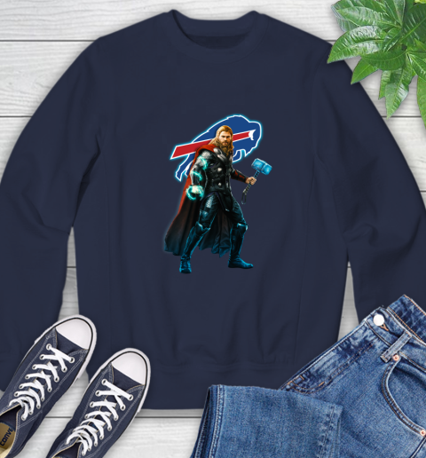 NFL Thor Avengers Endgame Football Buffalo Bills Sweatshirt 3