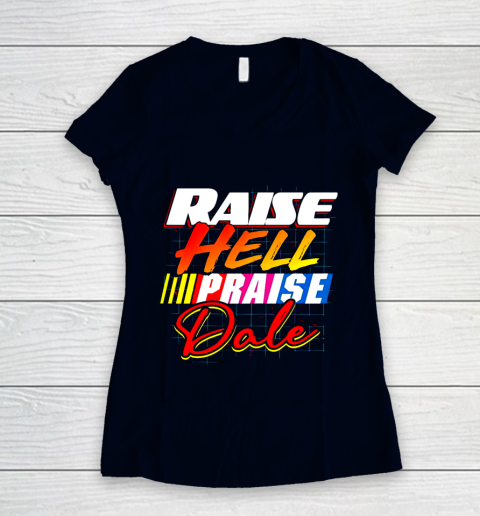 Raise Hell Praise Dale Vintage Women's V-Neck T-Shirt 2