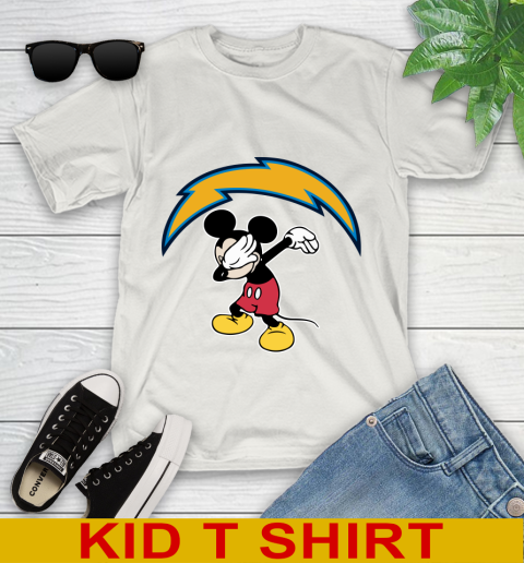 San Diego Chargers NFL Football Dabbing Mickey Disney Sports Youth T-Shirt 12