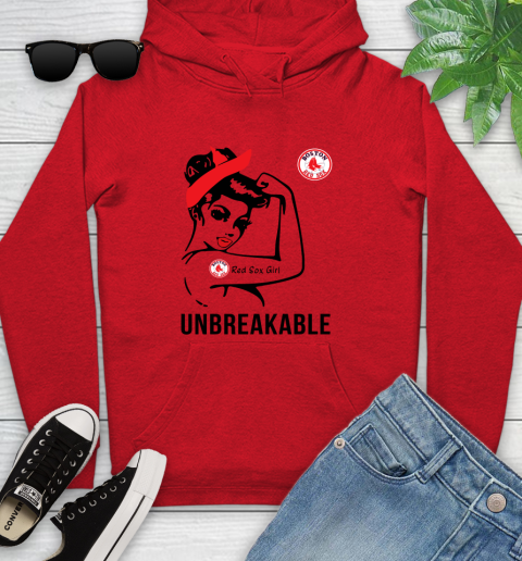 MLB Boston Red Sox Girl Unbreakable Baseball Sports Youth Hoodie 7