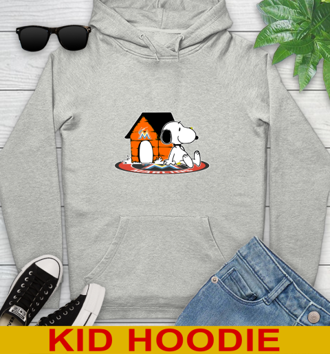 MLB Baseball Miami Marlins Snoopy The Peanuts Movie Shirt Youth Hoodie