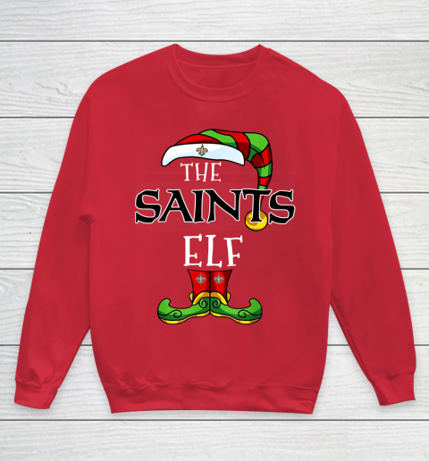 New Orleans Saints Christmas ELF Funny NFL Youth Sweatshirt 7