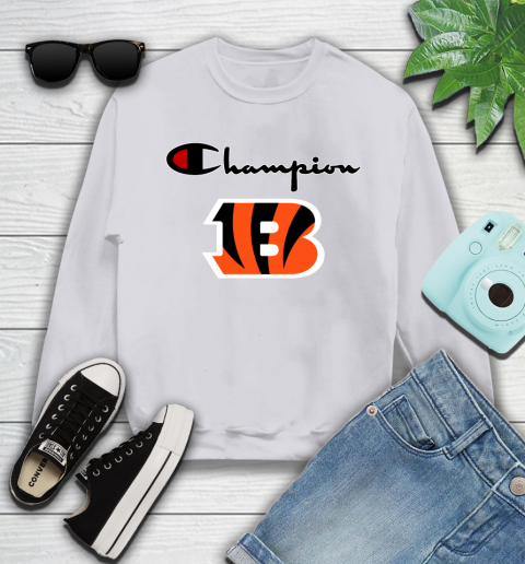 NFL Football Cincinnati Bengals Champion Shirt Youth Sweatshirt 2