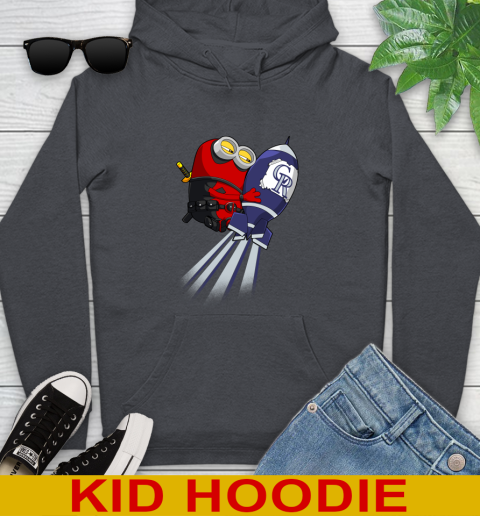 MLB Baseball Colorado Rockies Deadpool Minion Marvel Shirt Youth Hoodie 9