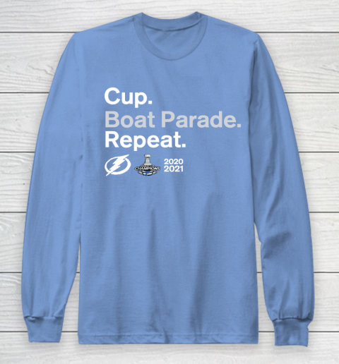Cup Boat Parade Repeat Tampa bay Lightnings Stanley Hockey 2021 Long Sleeve T-Shirt 8