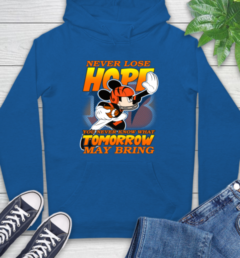 Cincinnati Bengals NFL Football Mickey Disney Never Lose Hope Hoodie 9