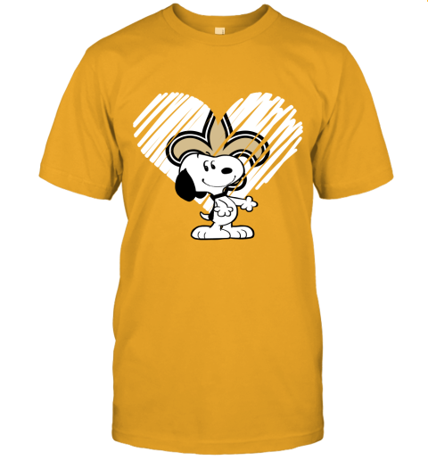 4mge i love snoopy new orleans saints in my heart nfl jersey t shirt 60 front gold