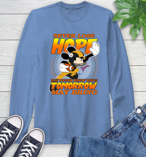 Pittsburgh Steelers NFL Football Mickey Disney Never Lose Hope Long Sleeve T-Shirt 12