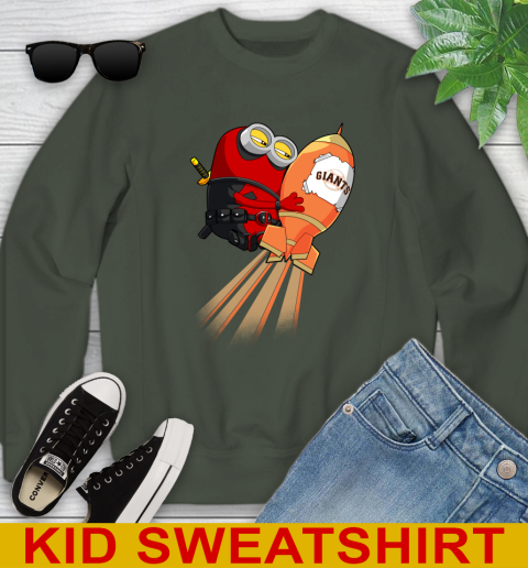 MLB Baseball San Francisco Giants Deadpool Minion Marvel Shirt Youth Sweatshirt 8