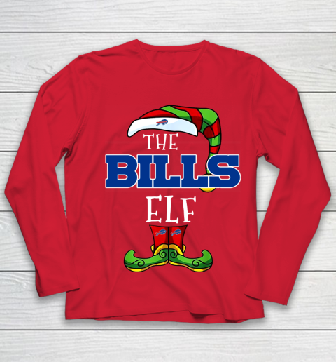 Buffalo Bills Christmas ELF Funny NFL Youth Long Sleeve 8