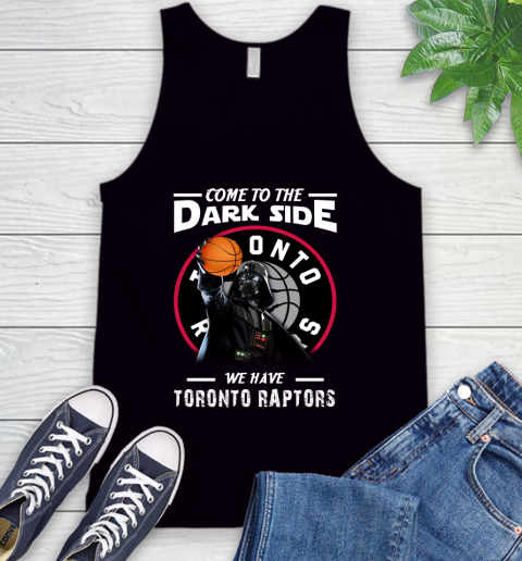 NBA Come To The Dark Side We Have Toronto Raptors Star Wars Darth Vader Basketball Tank Top