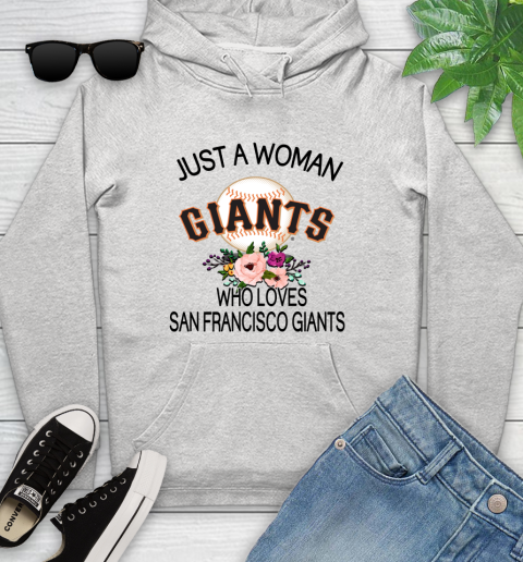 MLB Just A Woman Who Loves San Francisco Giants Baseball Sports Youth Hoodie