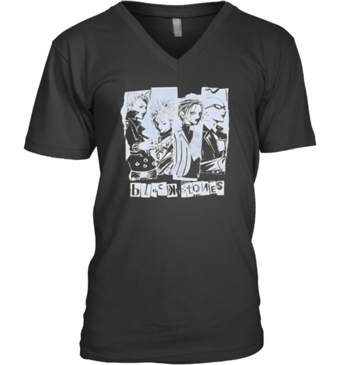 Richard Black Stones Premium (1) V-Neck T-Shirt