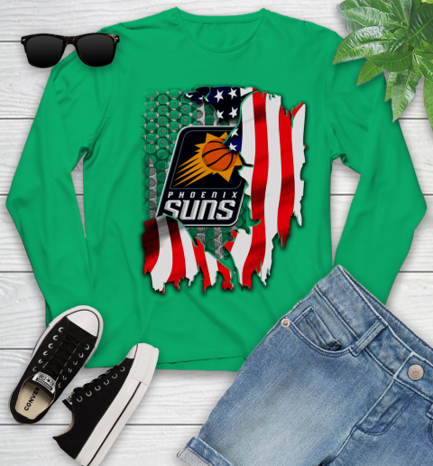 Phoenix Suns NBA Basketball American Flag Youth Long Sleeve 7