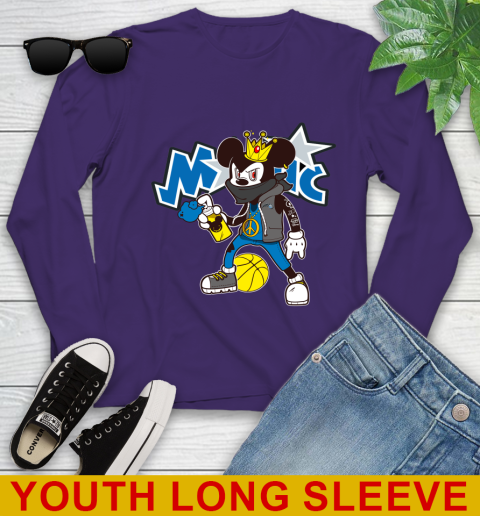 Orlando Magic NBA Basketball Mickey Peace Sign Sports Youth Long Sleeve 5