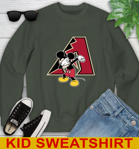 Arizona Diamondbacks MLB Baseball Dabbing Mickey Disney Sports Youth Sweatshirt 9