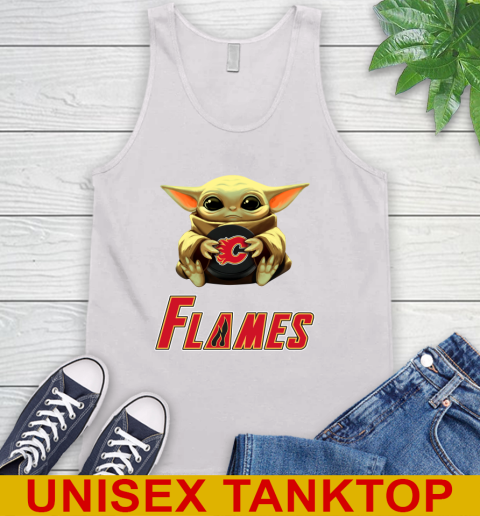 NHL Hockey Calgary Flames Star Wars Baby Yoda Shirt 70