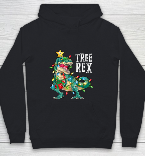 Christmas Dinosaur Tree Rex Pajamas Men Boys Kids Xmas Gifts Youth Hoodie