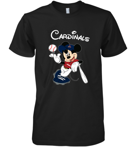 Baseball Mickey Team Cardinals Premium Men's T-Shirt