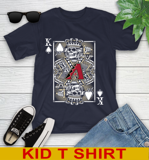 Arizona Diamondbacks MLB Baseball The King Of Spades Death Cards Shirt Youth T-Shirt - Image 3
