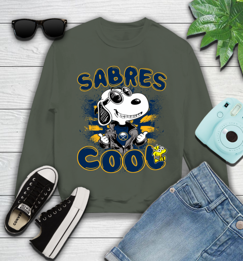 NHL Hockey Buffalo Sabres Cool Snoopy Shirt Youth Sweatshirt 7