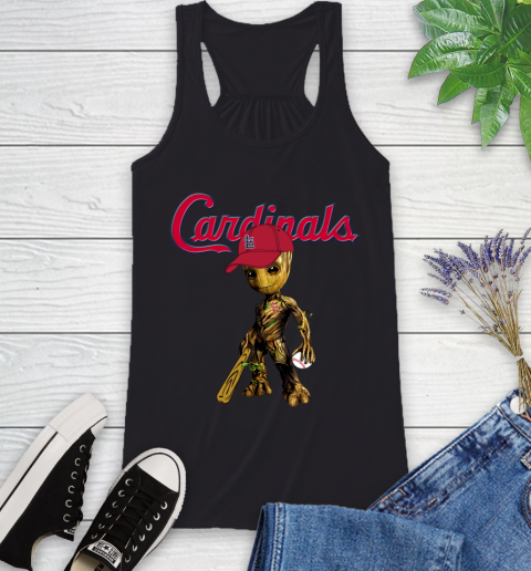 MLB St.Louis Cardinals Groot Guardians Of The Galaxy Baseball Racerback Tank 2