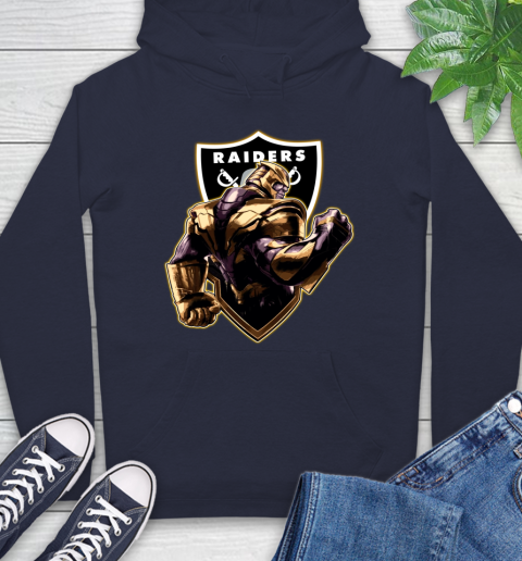 NFL Thanos Avengers Endgame Football Sports Oakland Raiders Hoodie 4