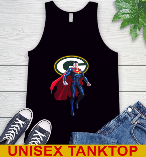 NFL Superman DC Sports Football Green Bay Packers Tank Top 2