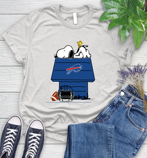 Buffalo Bills NFL Football Snoopy Woodstock The Peanuts Movie Women's T-Shirt