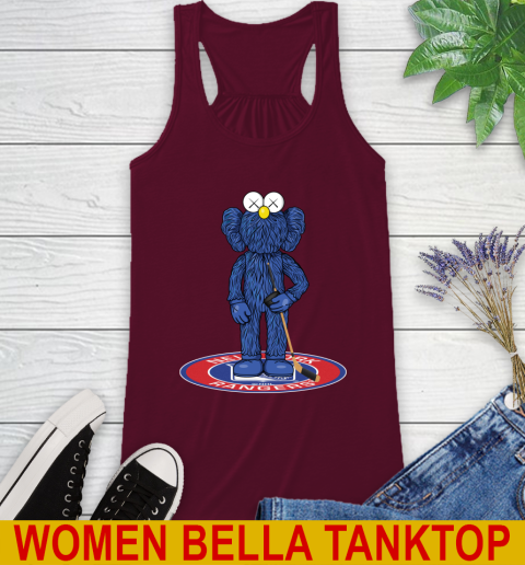 NHL Hockey New York Rangers Kaws Bff Blue Figure Shirt Racerback Tank 3