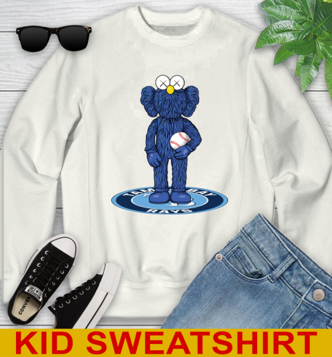 MLB Baseball Tampa Bay Rays Kaws Bff Blue Figure Shirt Youth Sweatshirt