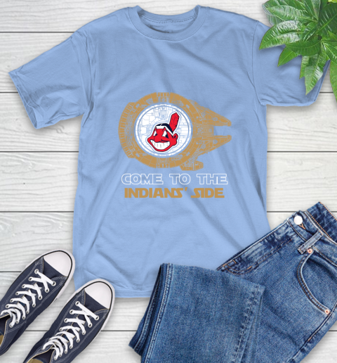 MLB Come To The Cleveland Indians Side Star Wars Baseball Sports T-Shirt 12
