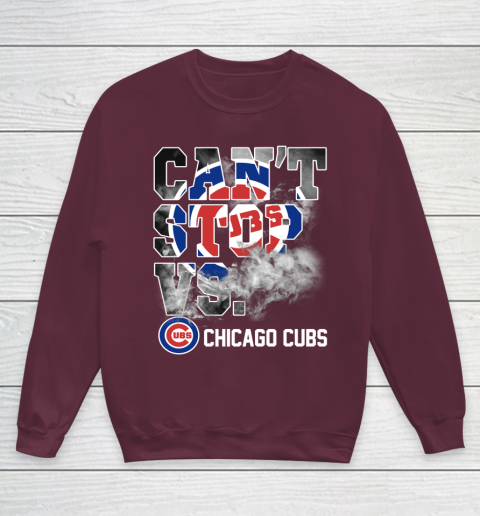 MLB Chicago Cubs Baseball Can't Stop Vs Chicago Cubs Youth Sweatshirt 4