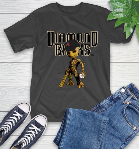 MLB Arizona Diamondbacks Groot Guardians Of The Galaxy Baseball T-Shirt 2