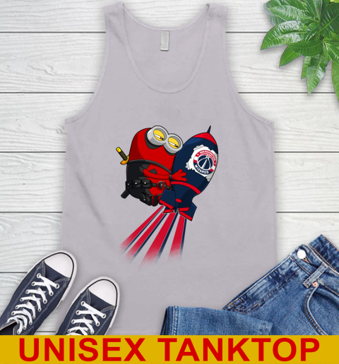 NBA Basketball Washington Wizards Deadpool Minion Marvel Shirt Tank Top 4 NBA Basketball Washington Wizards Deadpool Minion Marvel Shirt Tank Top - Image 4