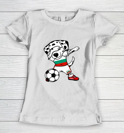 Dabbing Dalmatian Bulgaria Soccer Fans Bulgarian Football Women's T-Shirt