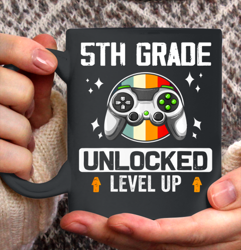 Next Level t shirts 5th Grade Unlocked Level Up Back To School Fifth Grade Gamer Ceramic Mug 11oz