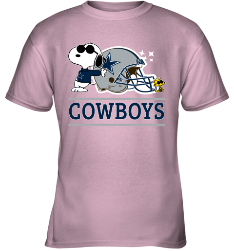 The Dallas Cowboys Joe Cool And Woodstock Snoopy Mashup Youth T-Shirt