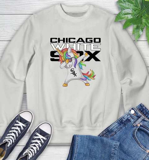 Chicago White Sox MLB Baseball Funny Unicorn Dabbing Sports Sweatshirt 5