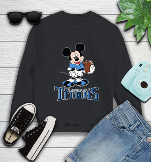 NFL Football Tennessee Titans Cheerful Mickey Mouse Shirt Sweatshirt