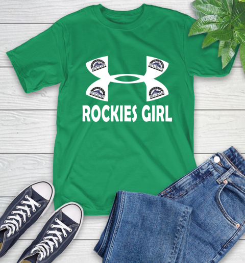 MLB Colorado Rockies Girl Under Armour Baseball Sports T-Shirt 7