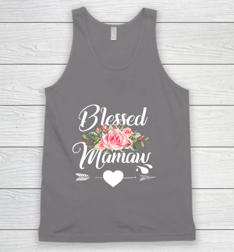 Blessed Mamaw Thanksgiving Christmas Floral Gift For Grandma Tank Top 6