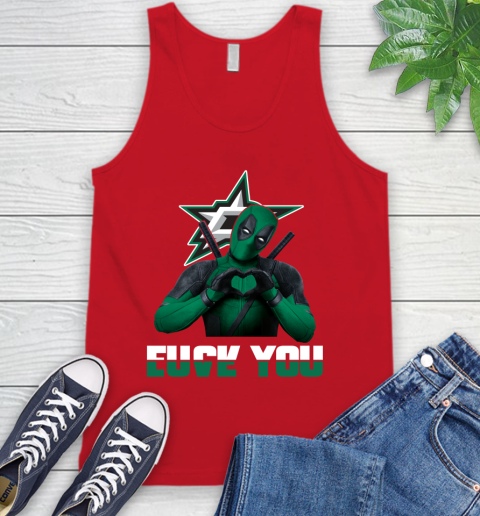 NHL Dallas Stars Deadpool Love You Fuck You Hockey Sports Tank Top 5