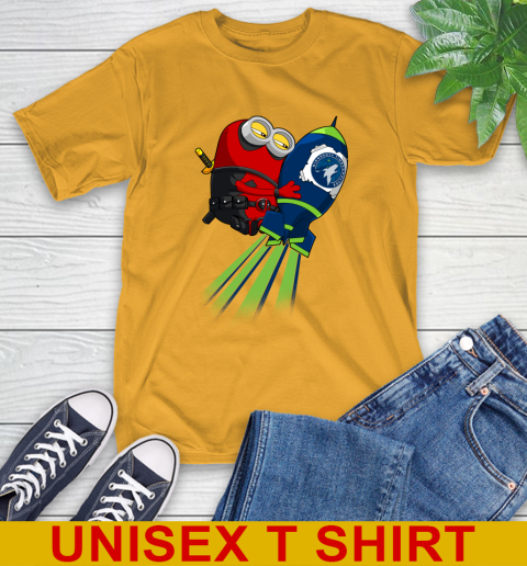 NBA Basketball Minnesota Timberwolves Deadpool Minion Marvel Shirt T-Shirt 2