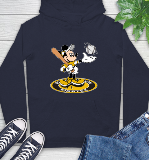 MLB Baseball Pittsburgh Pirates Cheerful Mickey Disney Shirt Hoodie 4