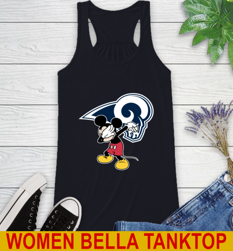 Los Angeles Rams NFL Football Dabbing Mickey Disney Sports Racerback Tank 10