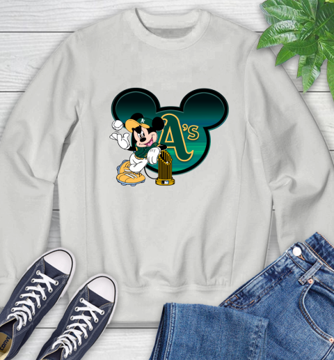 MLB Oakland Athletics The Commissioner's Trophy Mickey Mouse Disney Sweatshirt 5