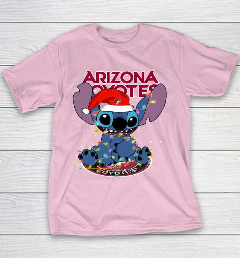 Arizona Coyotes NHL Hockey noel stitch Christmas Youth T-Shirt 5