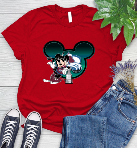 NHL Colorado Avalanche Stanley Cup Mickey Mouse Disney Hockey T Shirt Women's T-Shirt 9