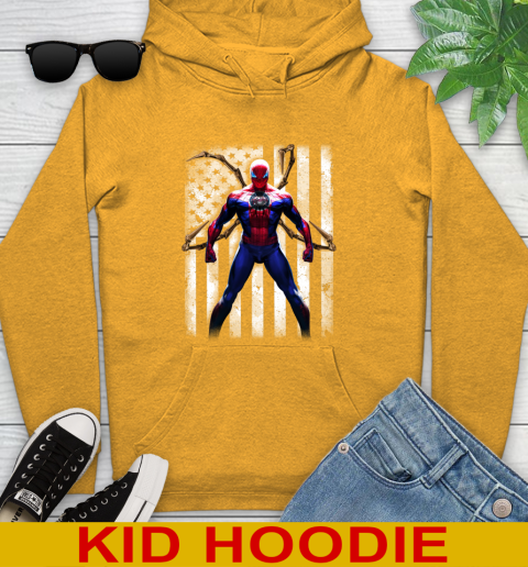 MLB Baseball Minnesota Twins Spider Man Avengers Marvel American Flag Shirt Youth Hoodie 2